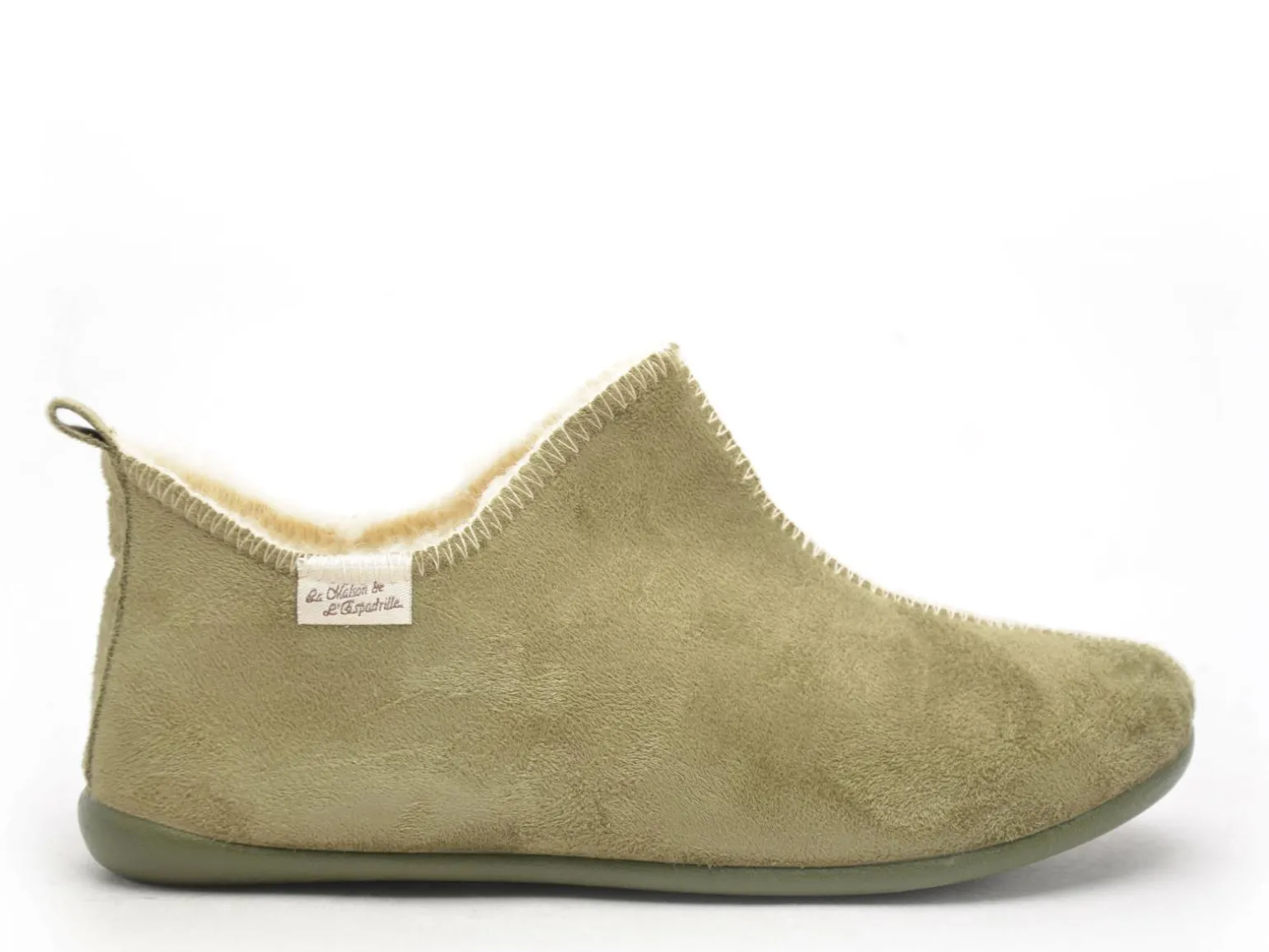 La Maison De L Espadrille Chaussons 6030 8 F Kaki Chaussons Femme