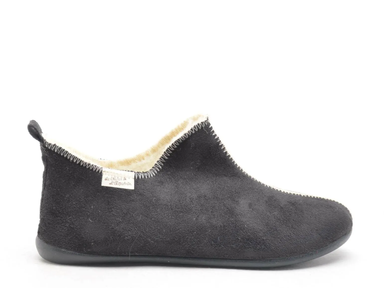 La Maison De L Espadrille Chaussons 6030 8 F Noir Chaussons Femme