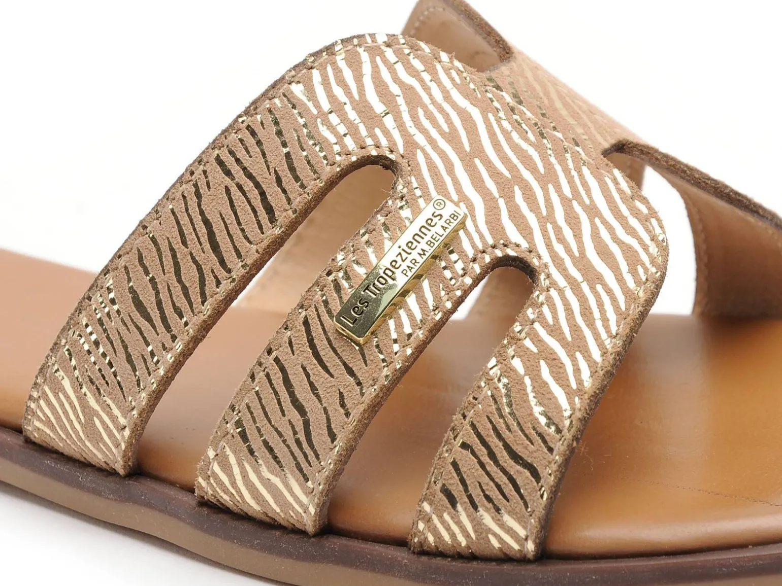 Les Tropeziennes HAMIGA F Beige Mules et Sabots Plats Femme