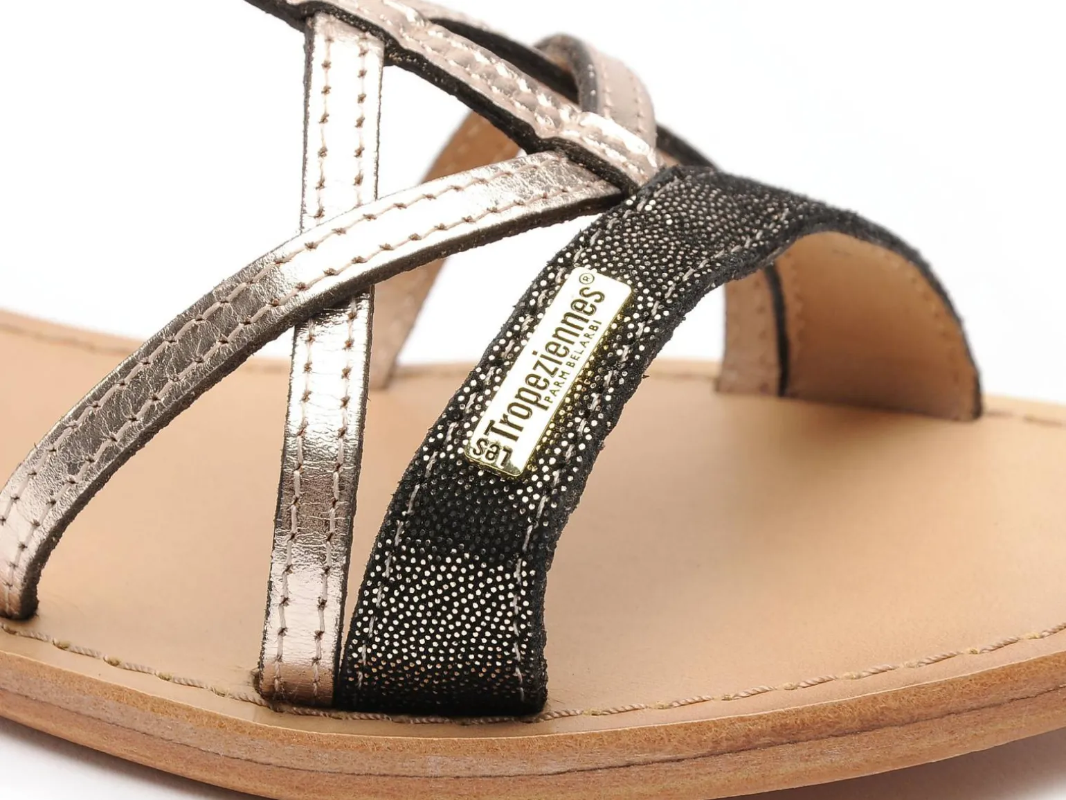 Les Tropeziennes HIRONELA F Noir Sandales Plates Femme