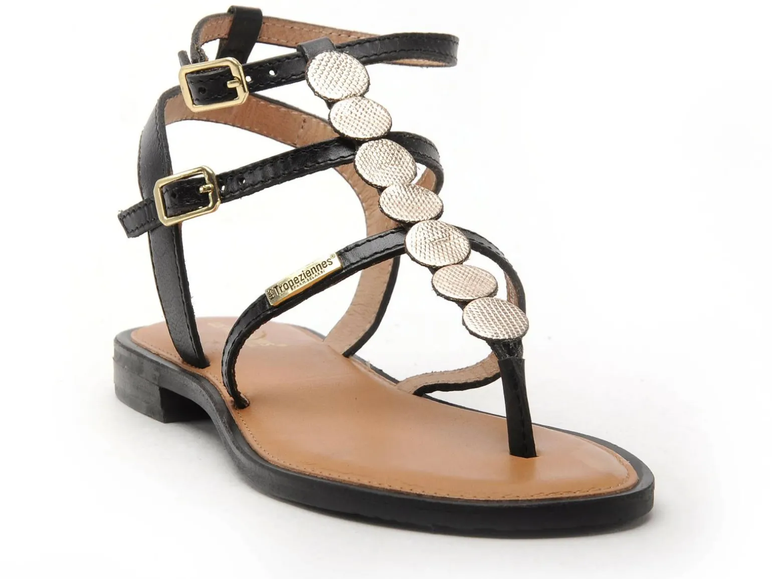Les Tropeziennes HORELIA F Noir Sandales Plates Femme
