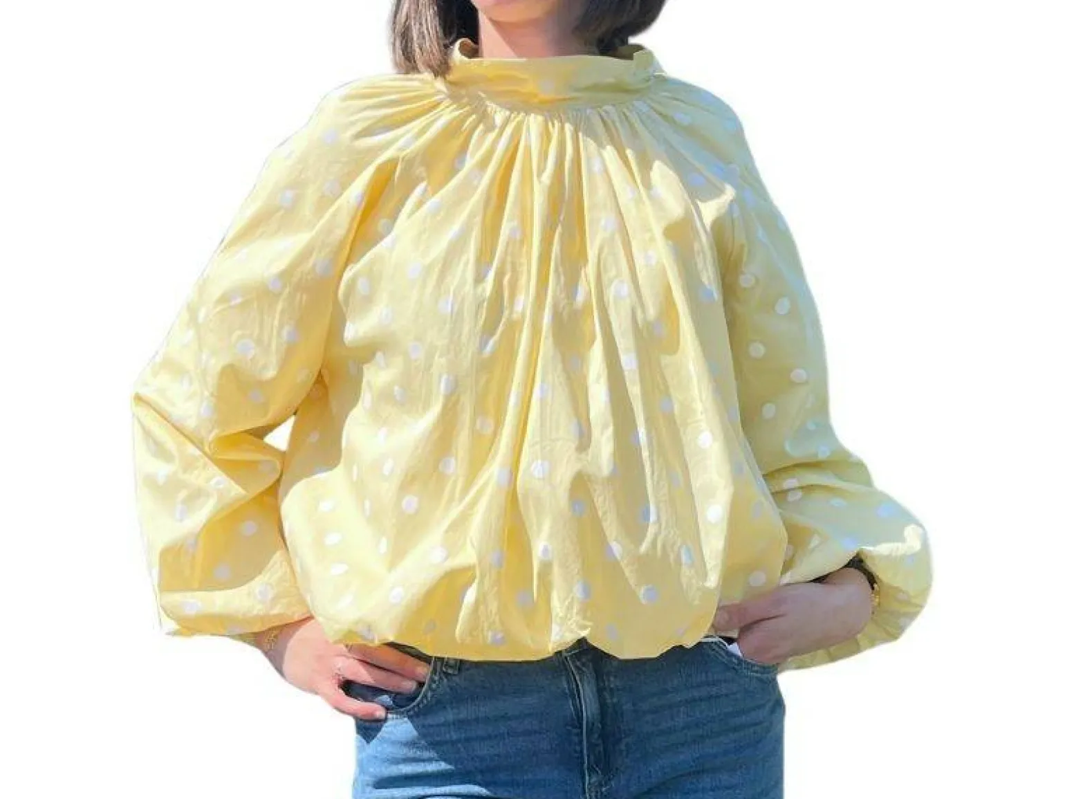 Lumine Chemisier Jaune D7770 Chemisiers et Tuniques Femme
