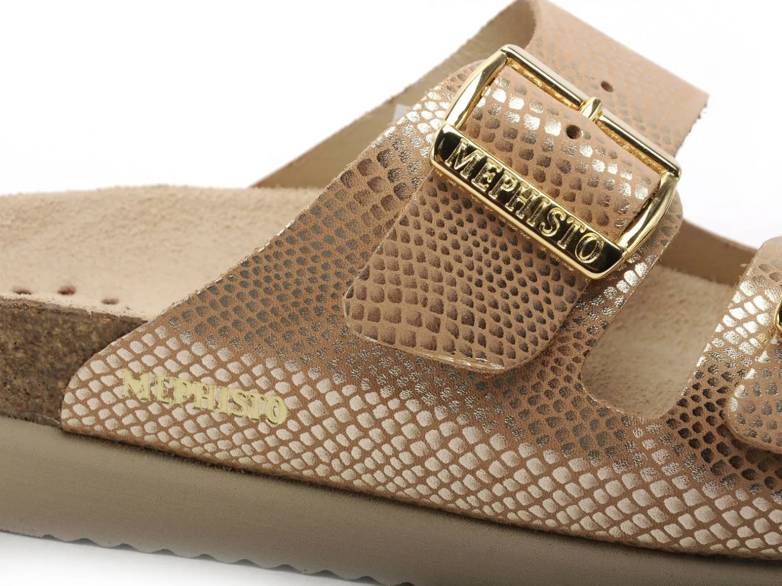 Mephisto 5763 P5136749 HESTER Or Mules et Sabots à Talons Femme