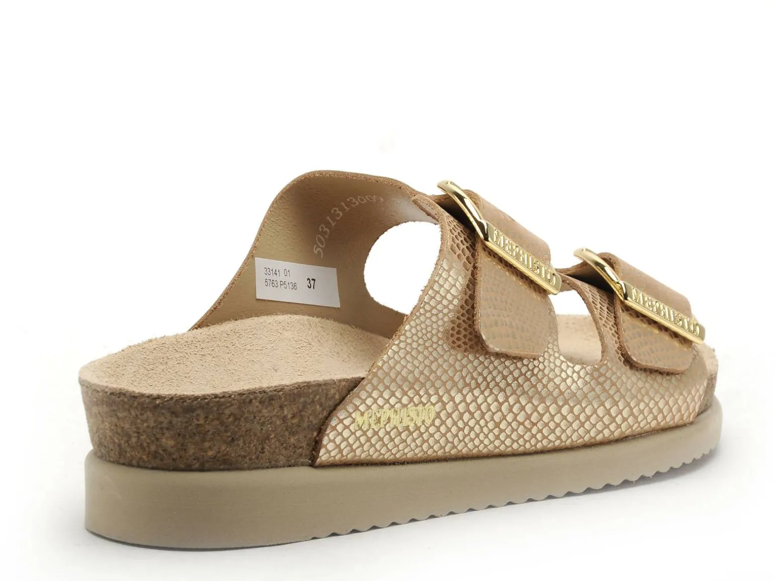 Mephisto 5763 P5136749 HESTER Or Mules et Sabots à Talons Femme