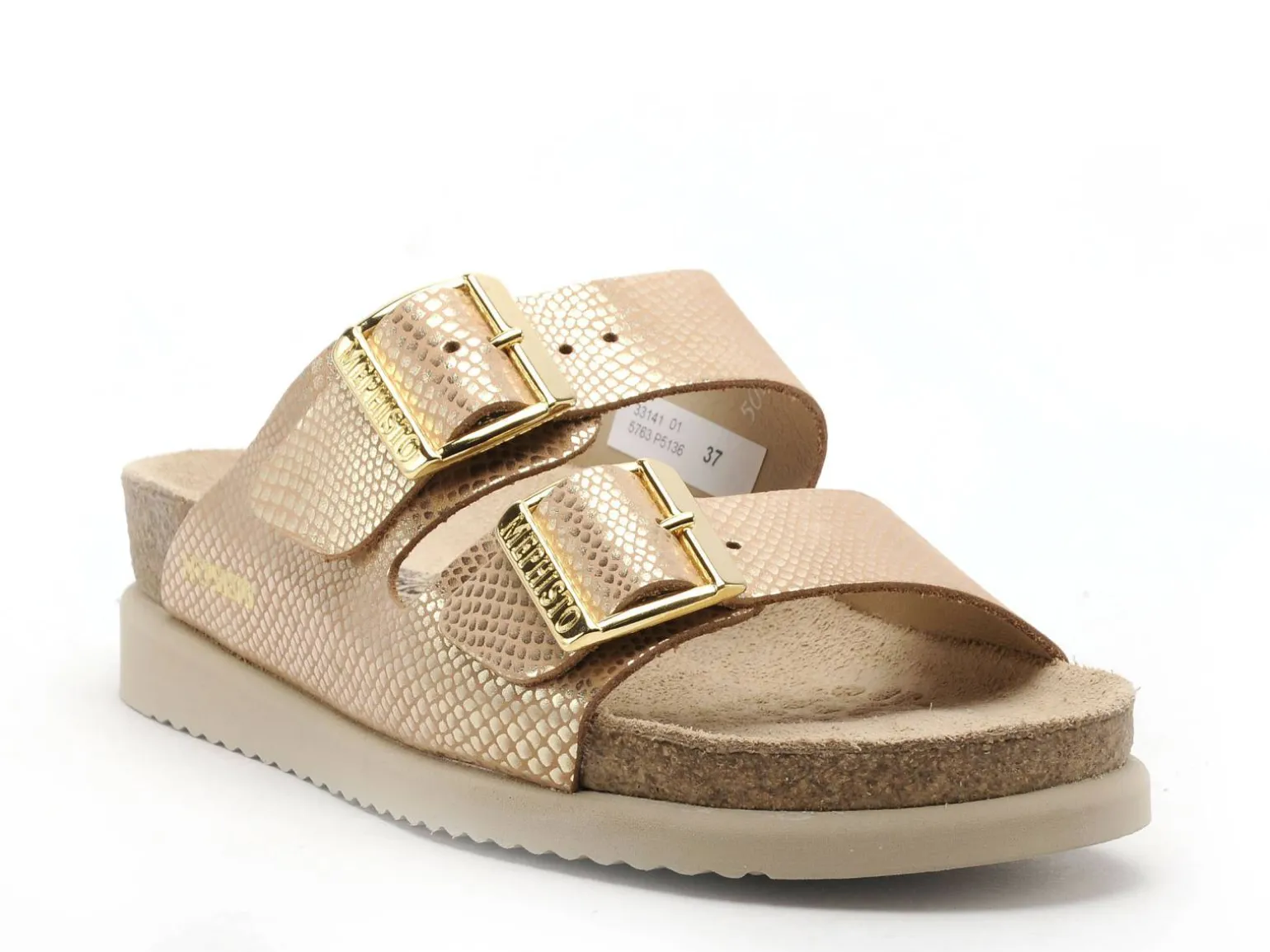 Mephisto 5763 P5136749 HESTER Or Mules et Sabots à Talons Femme