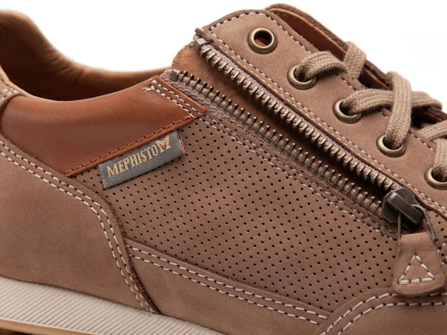 Mephisto 5822P5136959 LEON Beige Baskets Basses Homme