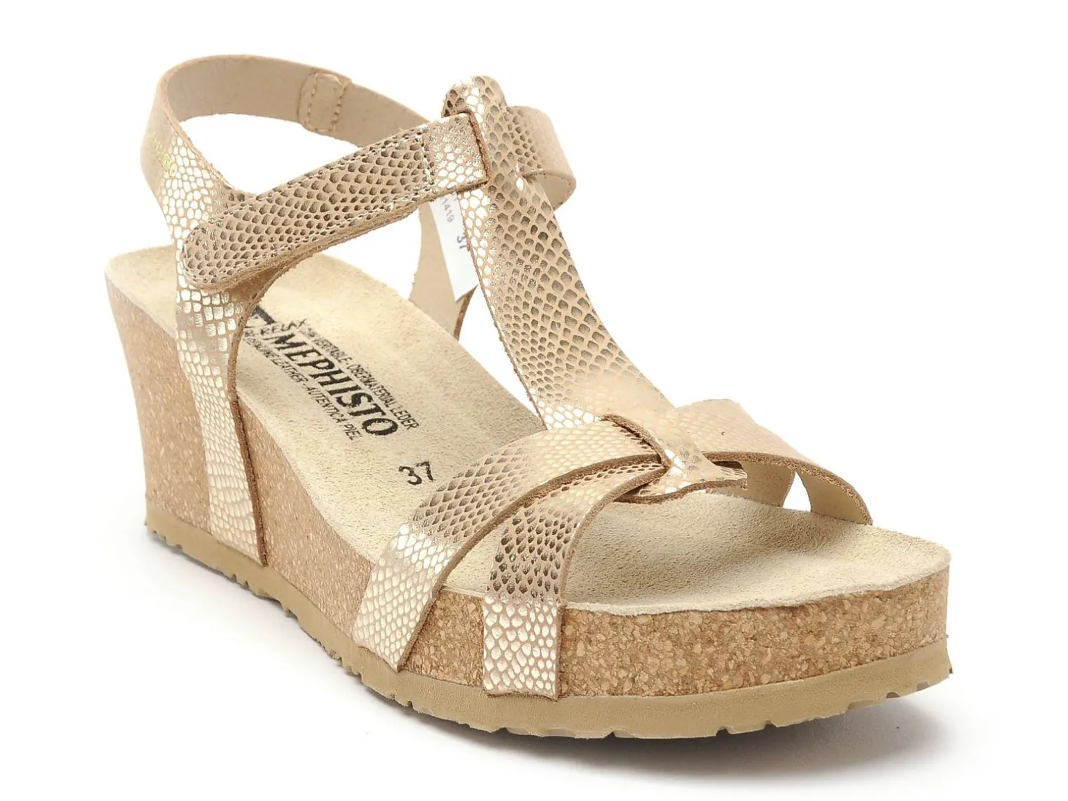 Mephisto 2824P5141929 LIVIANE HAVANA Or Sandales à Talons Femme