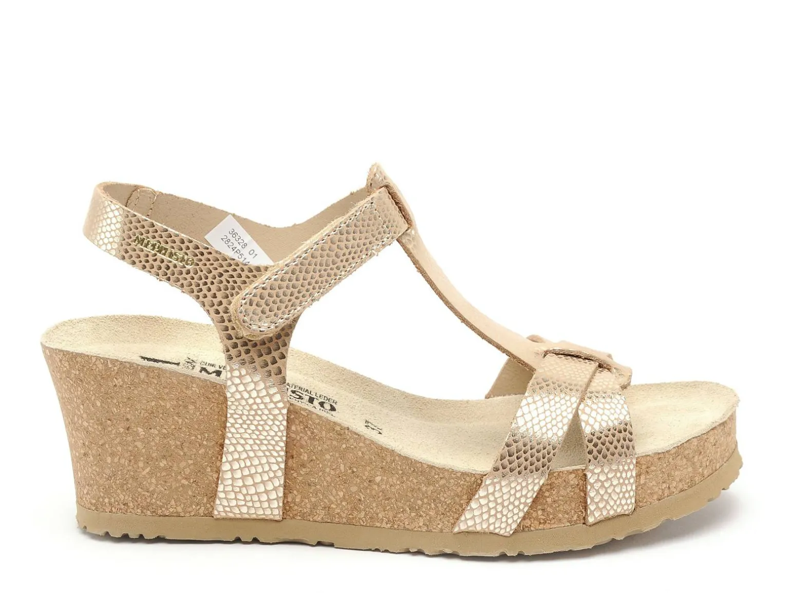 Mephisto 2824P5141929 LIVIANE HAVANA Or Sandales à Talons Femme