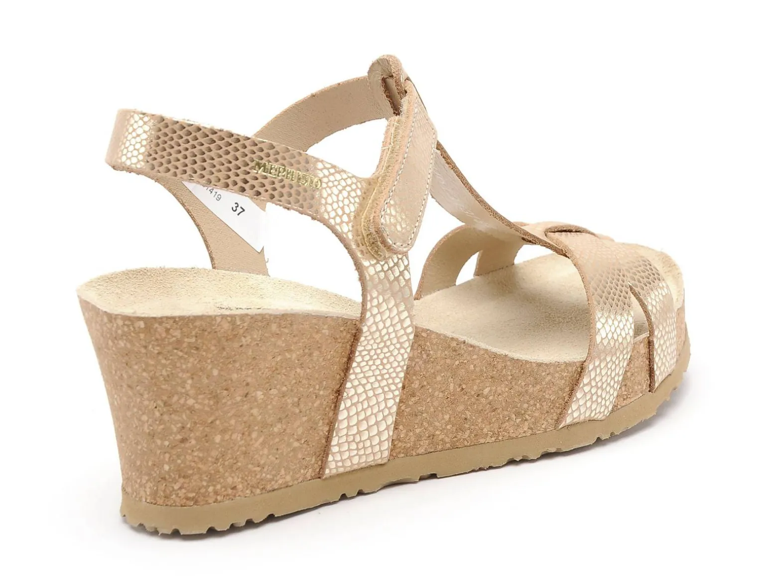 Mephisto 2824P5141929 LIVIANE HAVANA Or Sandales à Talons Femme