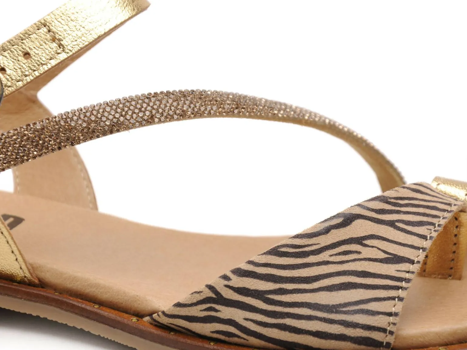Minka BERENICE Or Sandales Plates Femme