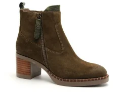 Minka FAUSTINE Kaki Boots et Bottines à Talons Femme