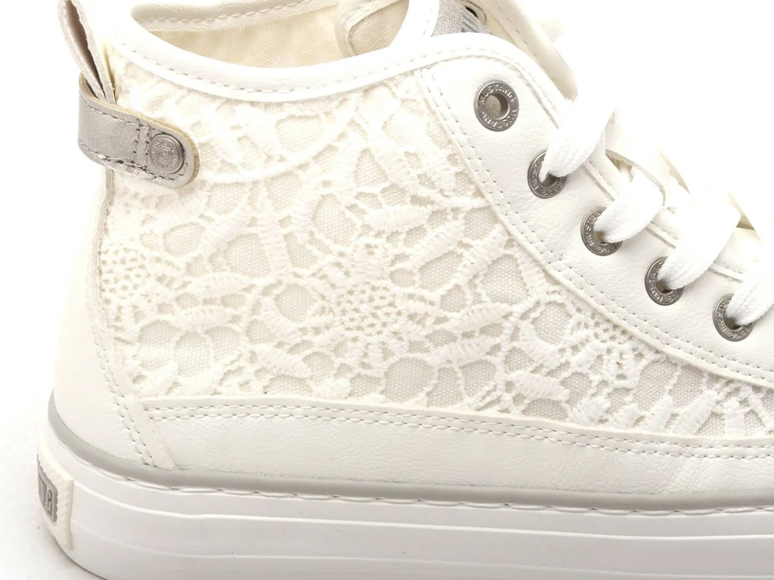 Mustang 1272502 Blanc Basket Montante Femme