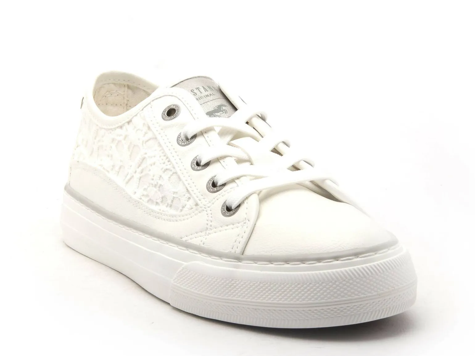 Mustang 1272309 Blanc Baskets Basses Femme