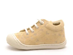 Naturino 0E13 NATURINO COCOON SUEDE PR.GLITTER FLOWER Jaune Bébé Fille