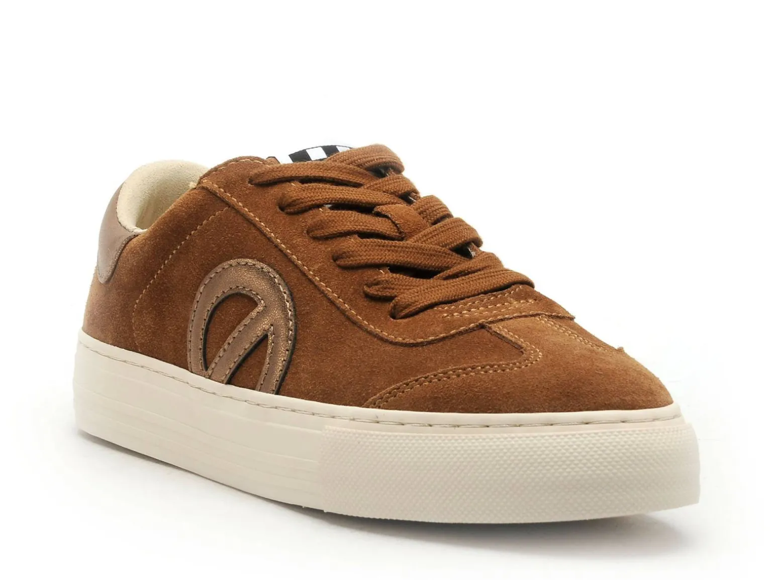 No Name Baskets ARCADE SIDE TOE SUEDE Marron Baskets Basses Femme
