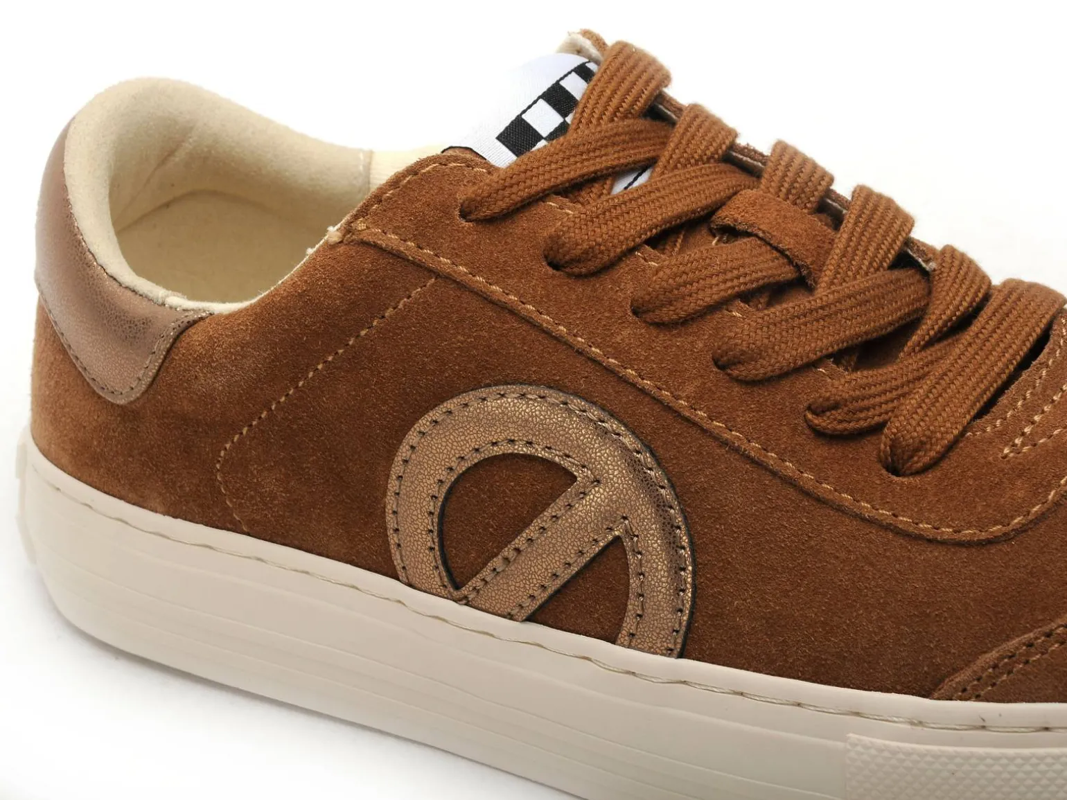 No Name Baskets ARCADE SIDE TOE SUEDE Marron Baskets Basses Femme