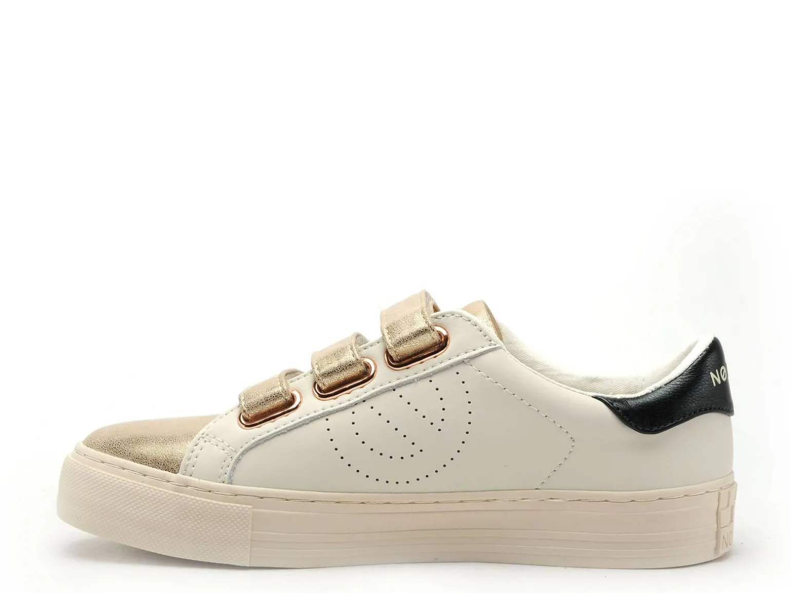 No Name Baskets ARCADE STRAPS PERFO Blanc Baskets Basses Femme