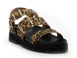 No Name JUNE ANKLE Marron Sandales Plates Femme