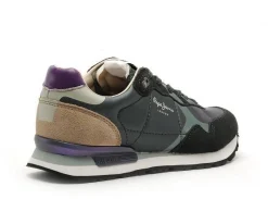Pepe Jeans BRIT PRINTS W PLS40021 Vert Baskets Basses Femme