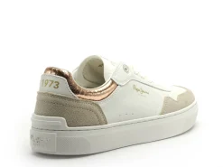 Pepe Jeans CAMDEN COLLAR PLS00042 Blanc Baskets Basses Femme