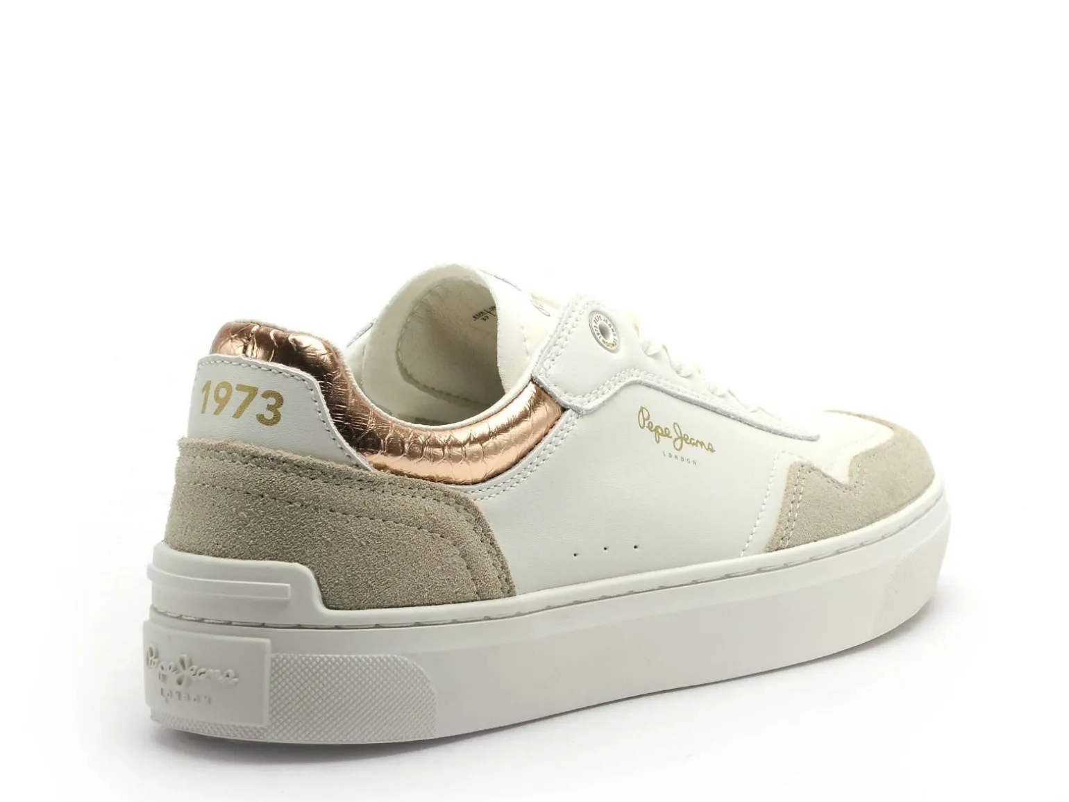 Pepe Jeans CAMDEN COLLAR PLS00042 Blanc Baskets Basses Femme