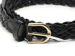Pieces CEINTURE PCAVERY LEATHER BRAIDED SLI BELT NOOS Noir Accessoires
