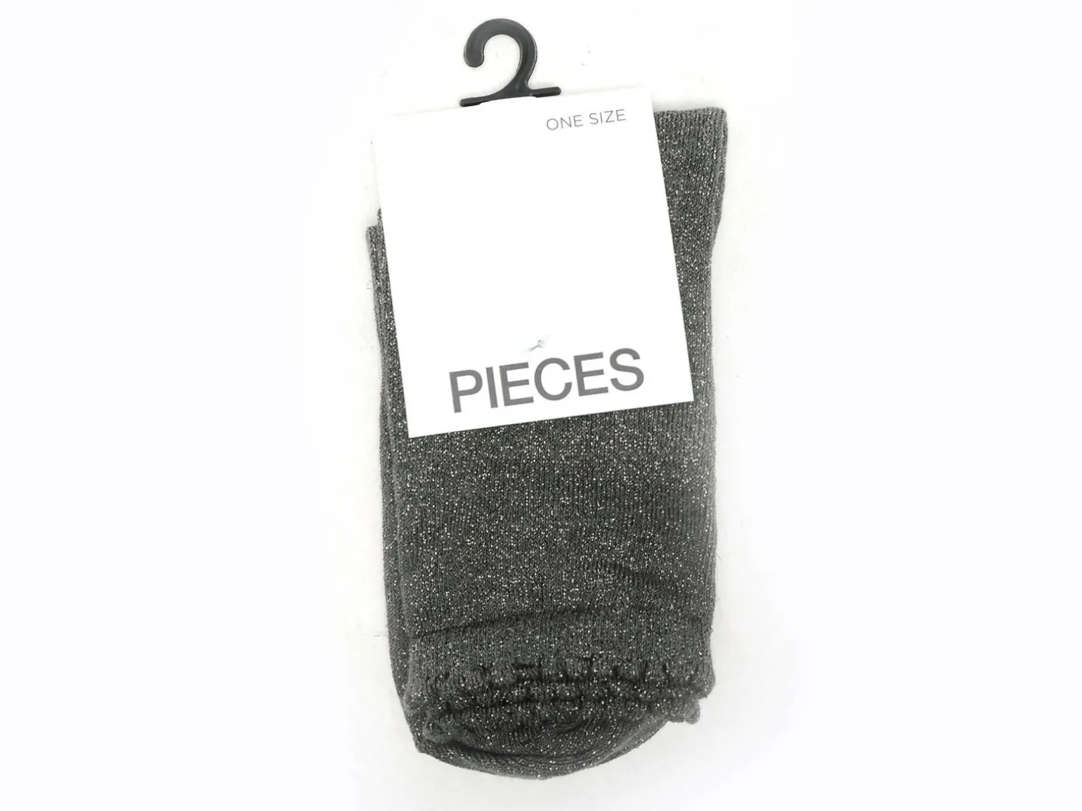 Pieces CHAUSSETTES PCSEBBY GLITTER LONG SOCKS NOOS BC Kaki Chaussettes Femme