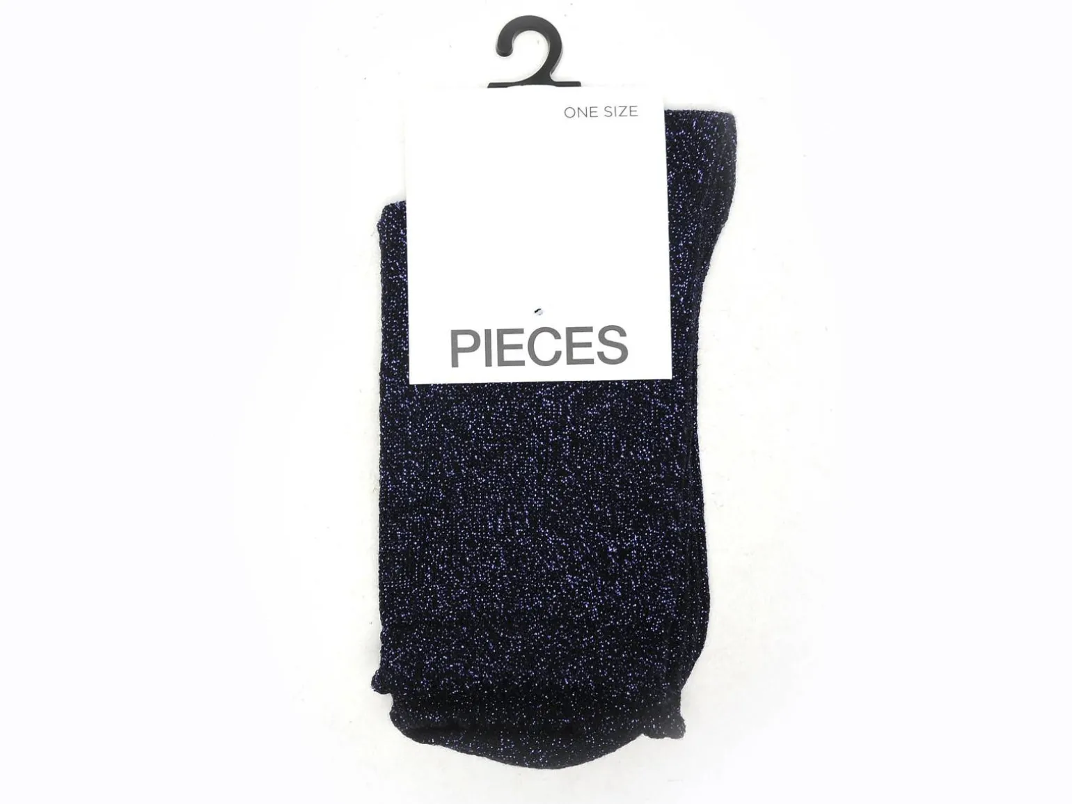 Pieces CHAUSSETTES PCSEBBY GLITTER LONG SOCKS NOOS BC Bleu Chaussettes Femme