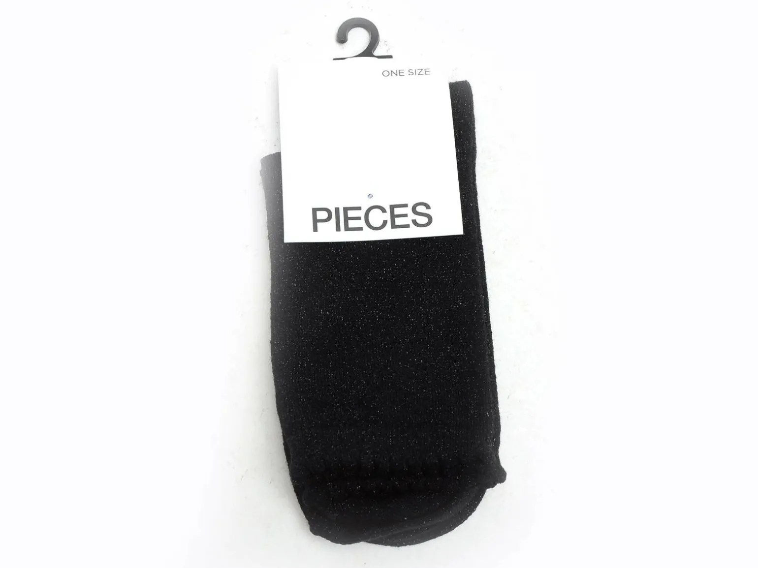 Pieces CHAUSSETTES PCSEBBY GLITTER LONG SOCKS NOOS BC Noir Chaussettes Femme
