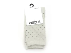 Pieces CHAUSSETTES PCSEBBY GLITTER LONG PATTERN NOOS BC Blanc Chaussettes Femme