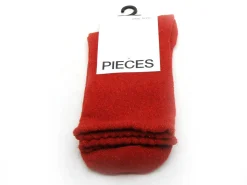 Pieces CHAUSSETTES PCSEBBY GLITTER LONG 1 PACK Rouge Chaussettes Femme