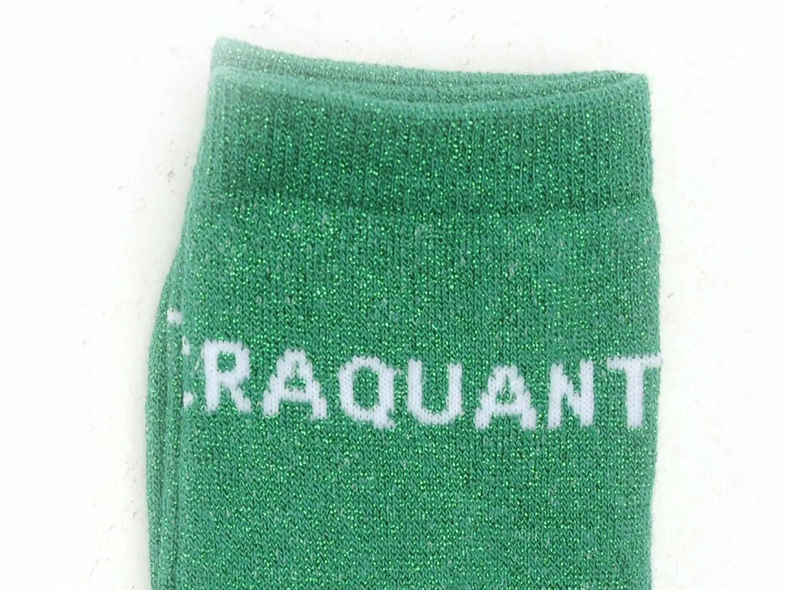Pieces CHAUSSETTES PCSEBBY LONG GLITTER STATEMENT SOCK NOOS Vert Chaussettes Femme