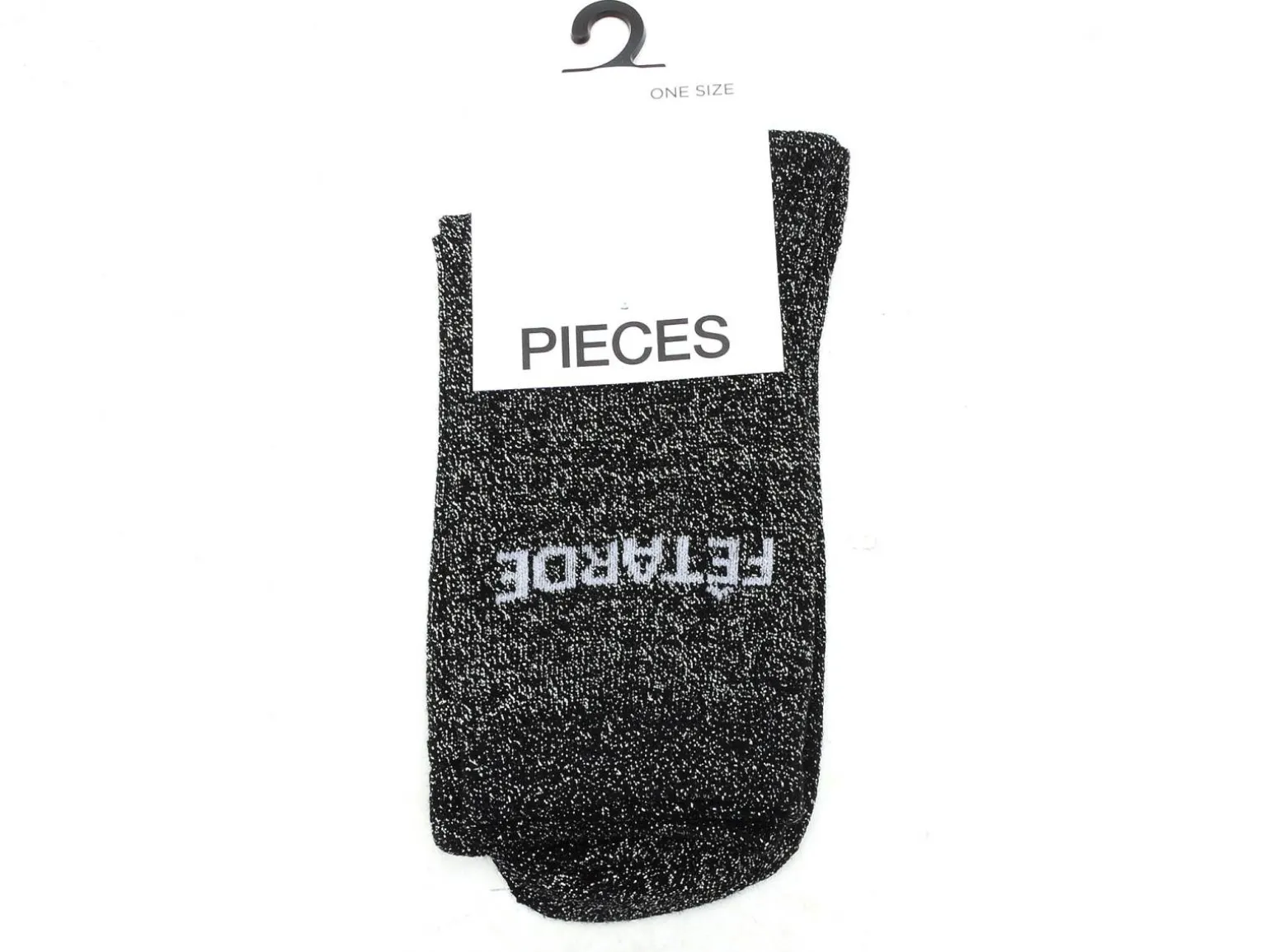 Pieces CHAUSSETTES PCSEBBY LONG GLITTER Gris Chaussettes Femme