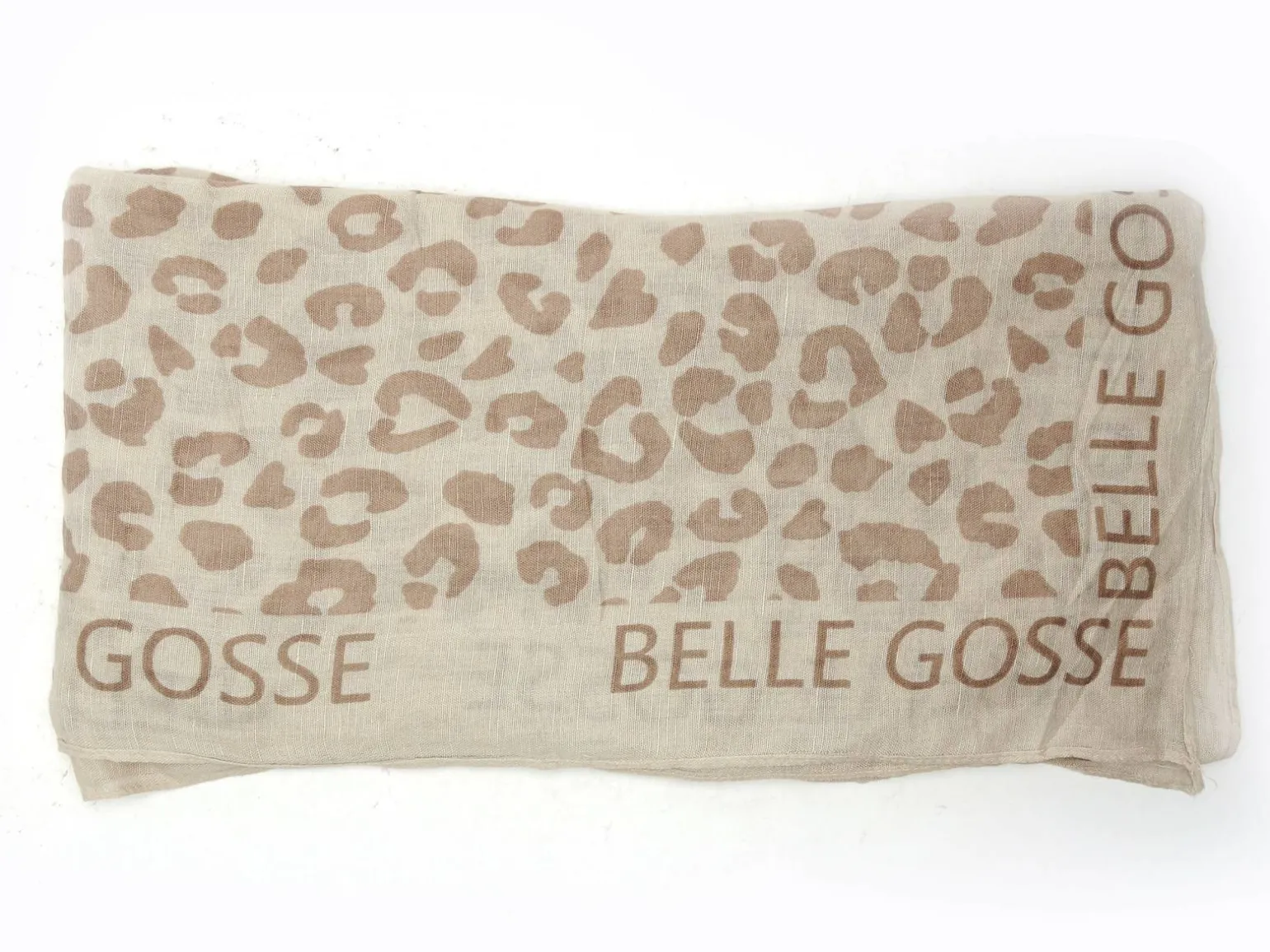 Pieces FOULARD PCSABRI LEO STATEMENT SCARF WVN FC Beige Foulards - Echarpes Femme