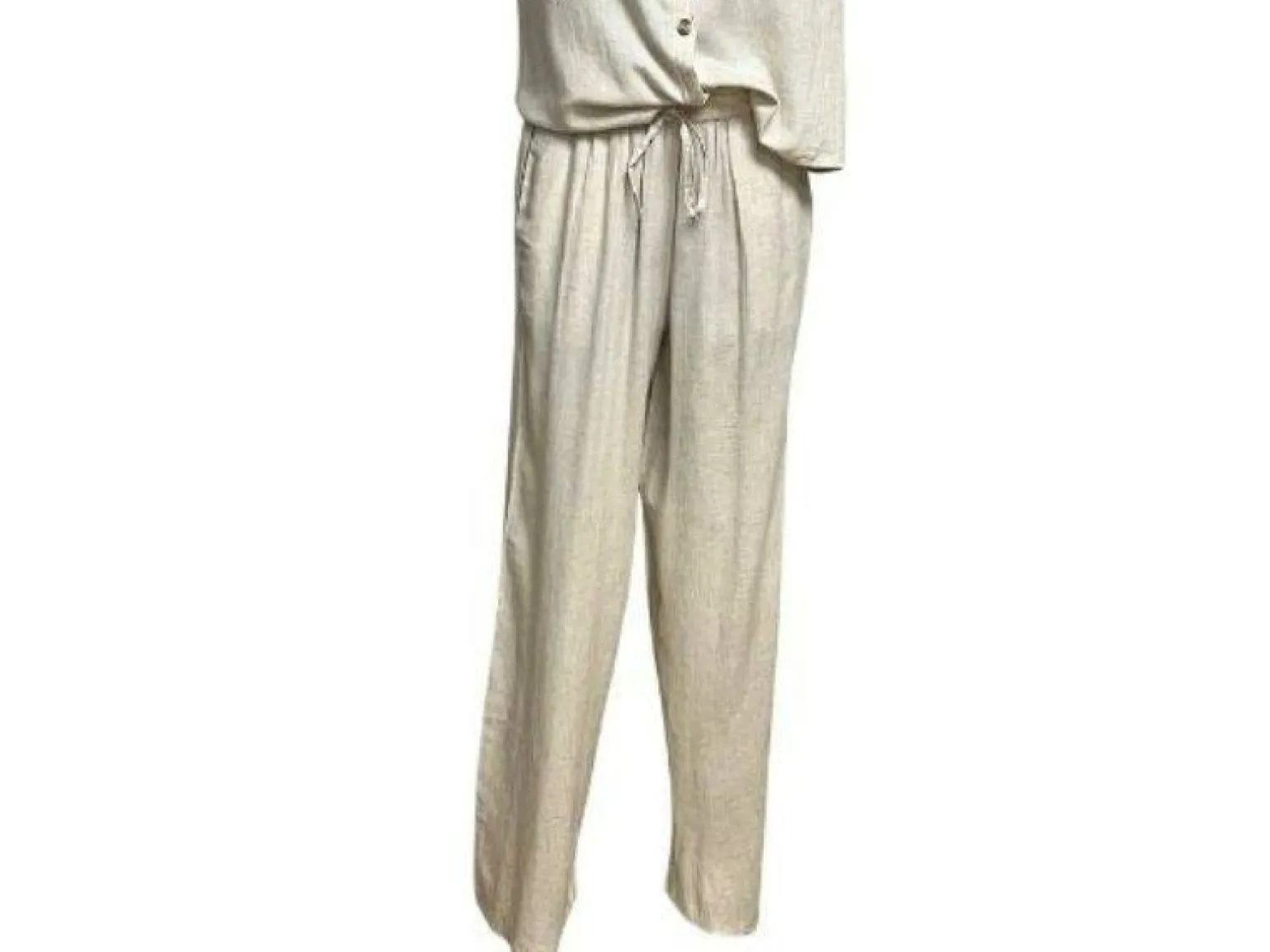 Pieces Pantalon Beige PIA HW WIDE Jeans et Pantalons Femme