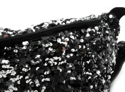 Pieces SAC BANANE PCSTEPHANIA SEQUINS SMALL BUMBAG Argent Sacs Femme