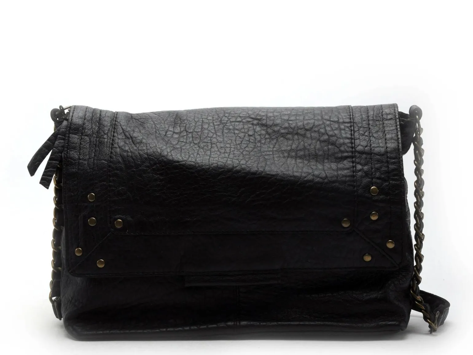 Pieces Sac à main PCFELIZIA LEATHER LARGE CROSS BODY FC Noir Sacs Femme