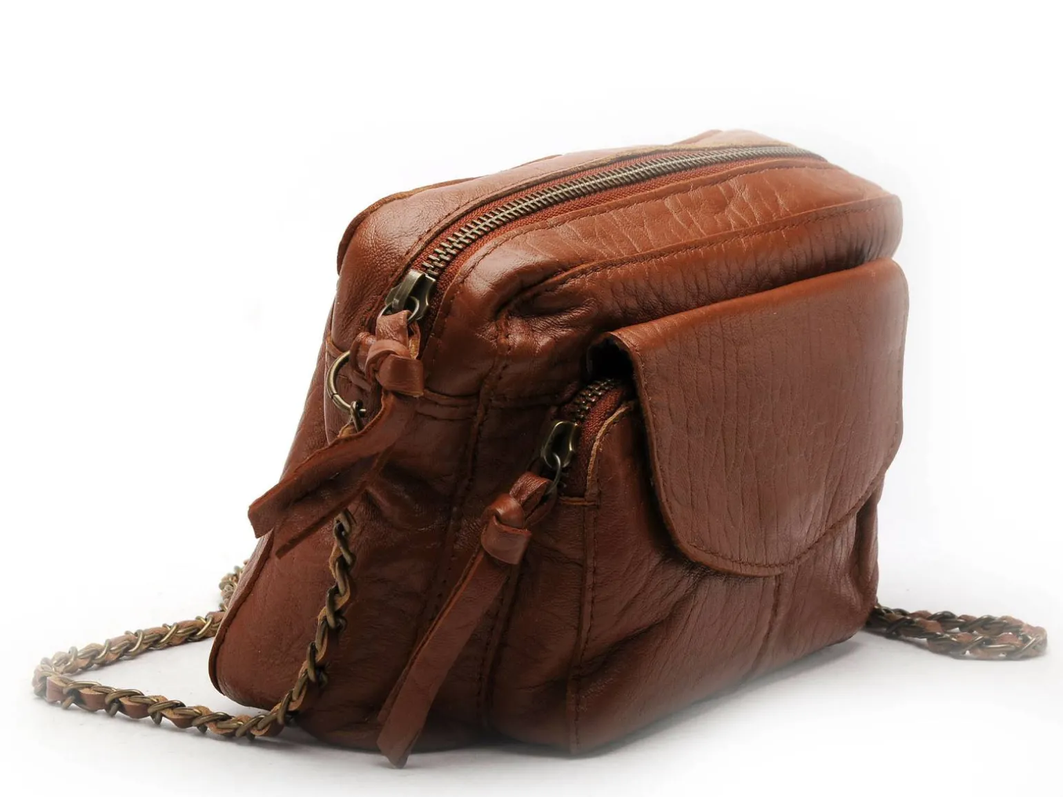 Pieces Sac à main PCNAINA LEATHER CROSS BODY FC NOOS Marron Sacs Femme