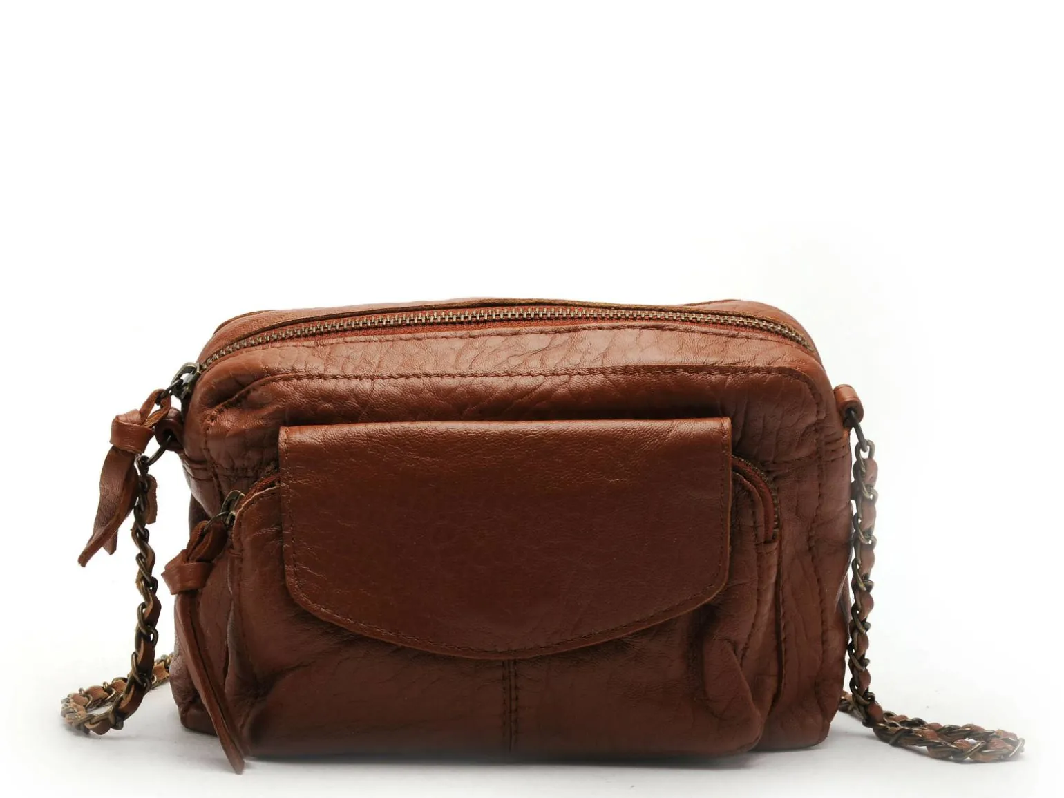 Pieces Sac à main PCNAINA LEATHER CROSS BODY FC NOOS Marron Sacs Femme