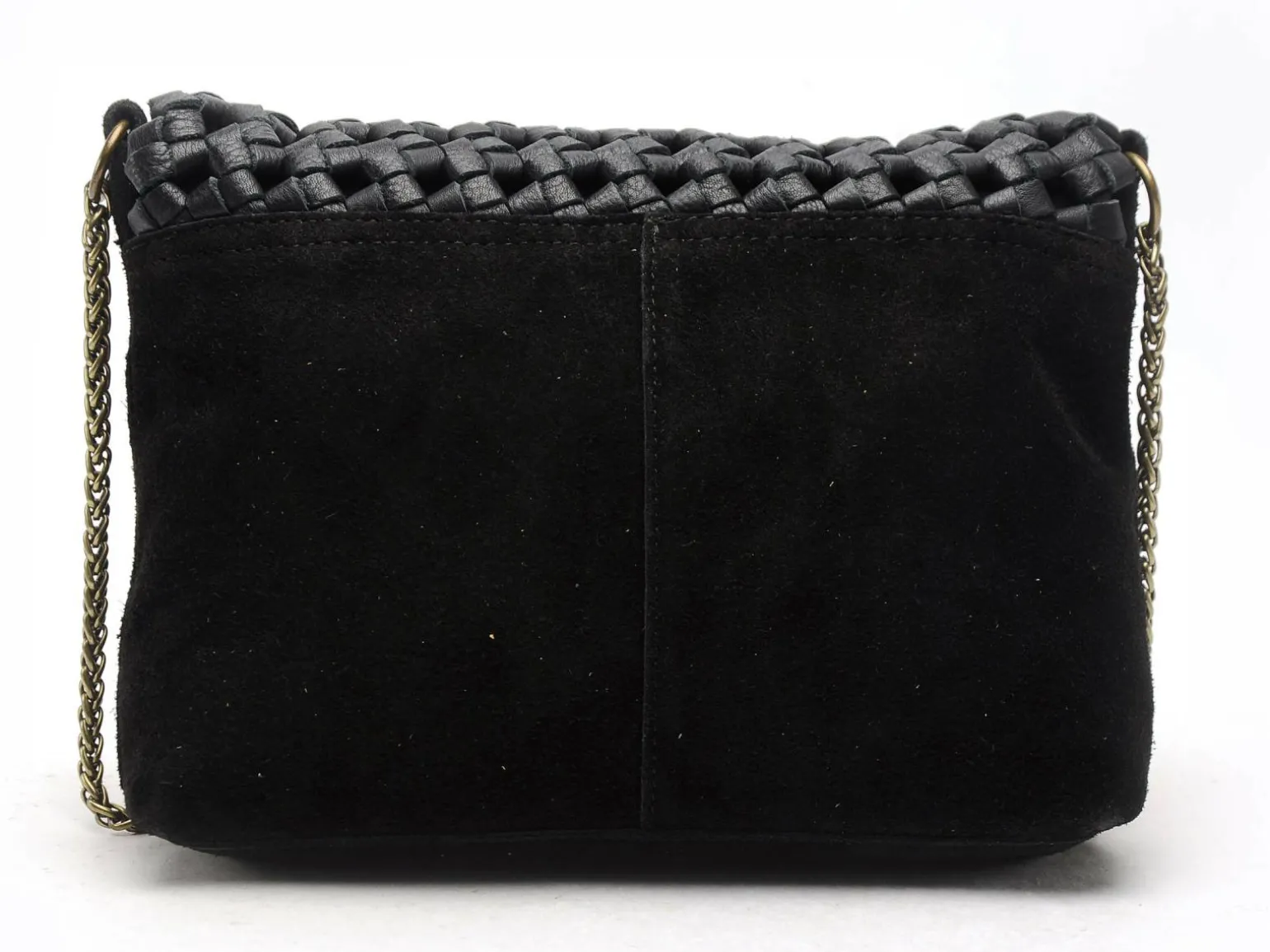 Pieces SAC PCBENNA LEATHER BRAIDED CROSSBODY FC Noir Sacs Femme