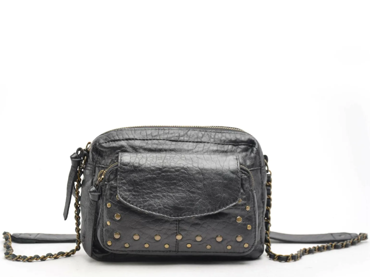 Pieces Sac PCJADJA LEATHER CROSS BODY FC Noir Sacs Femme