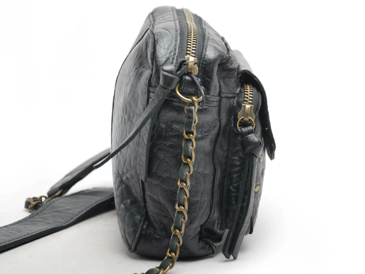 Pieces Sac PCJADJA LEATHER CROSS BODY FC Noir Sacs Femme