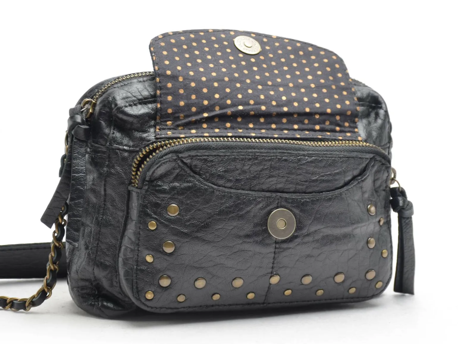 Pieces Sac PCJADJA LEATHER CROSS BODY FC Noir Sacs Femme