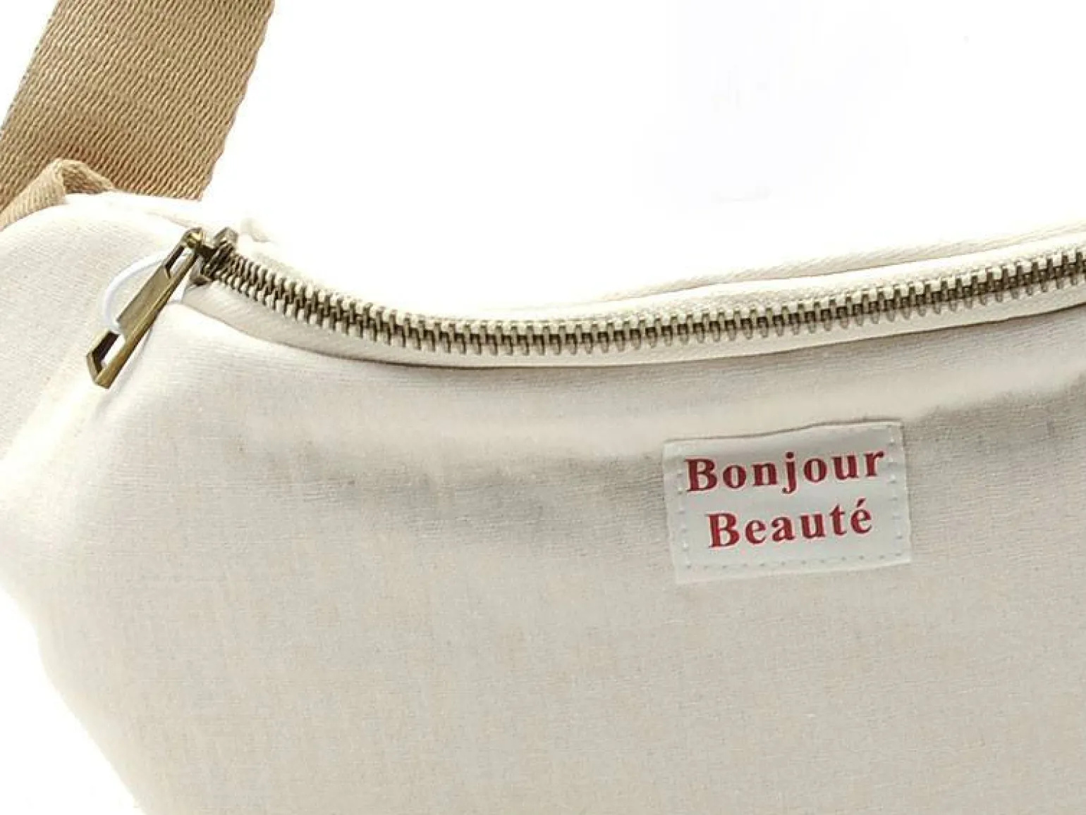 Pieces SAC PCJOLINE QUOTE BUMBAG FC Beige Sacs Femme