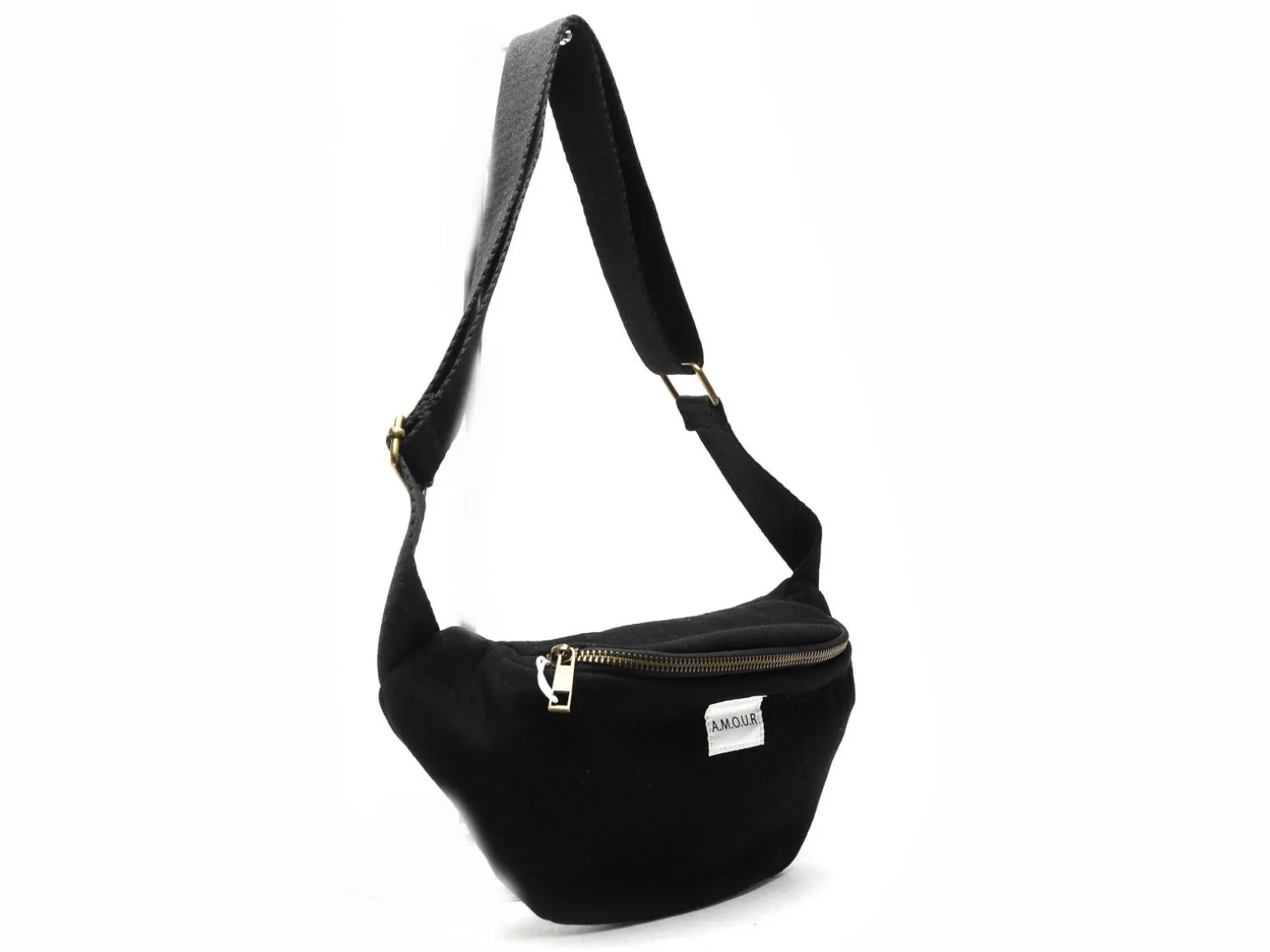 Pieces SAC PCJOLINE QUOTE BUMBAG FC Noir Sacs Femme
