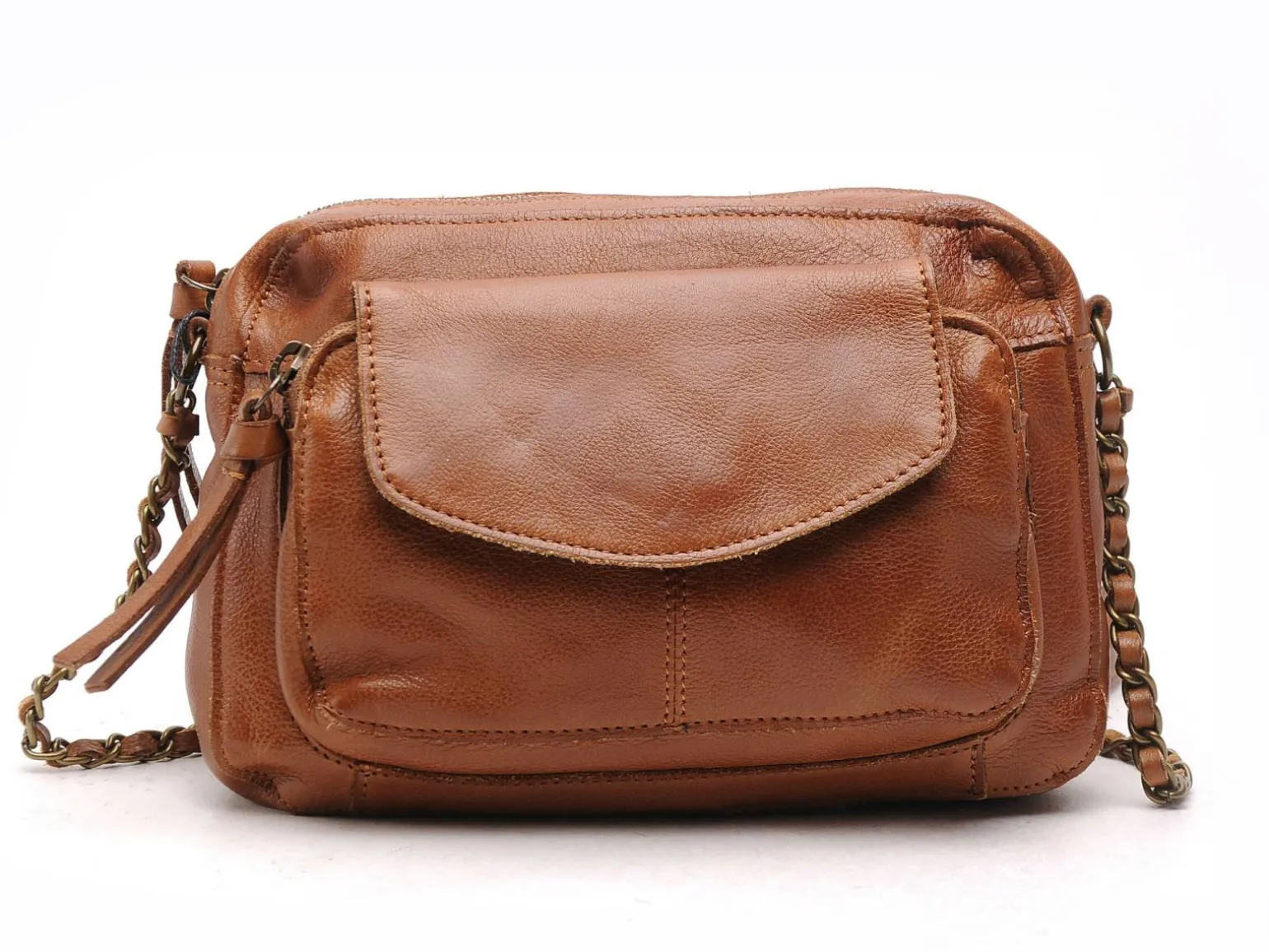 Pieces SAC PCNAINA LEATHER CROSS BODY FC NOOS Marron Sacs Femme