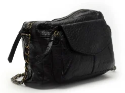 Pieces Sac PCNAINA LEATHER CROSS BODY FC NOOS Noir Sacs Femme