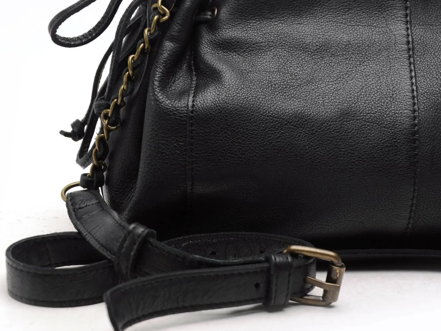 Pieces SAC PCPIHANNA LEATHER CROSS BODY FC Noir Sacs Femme