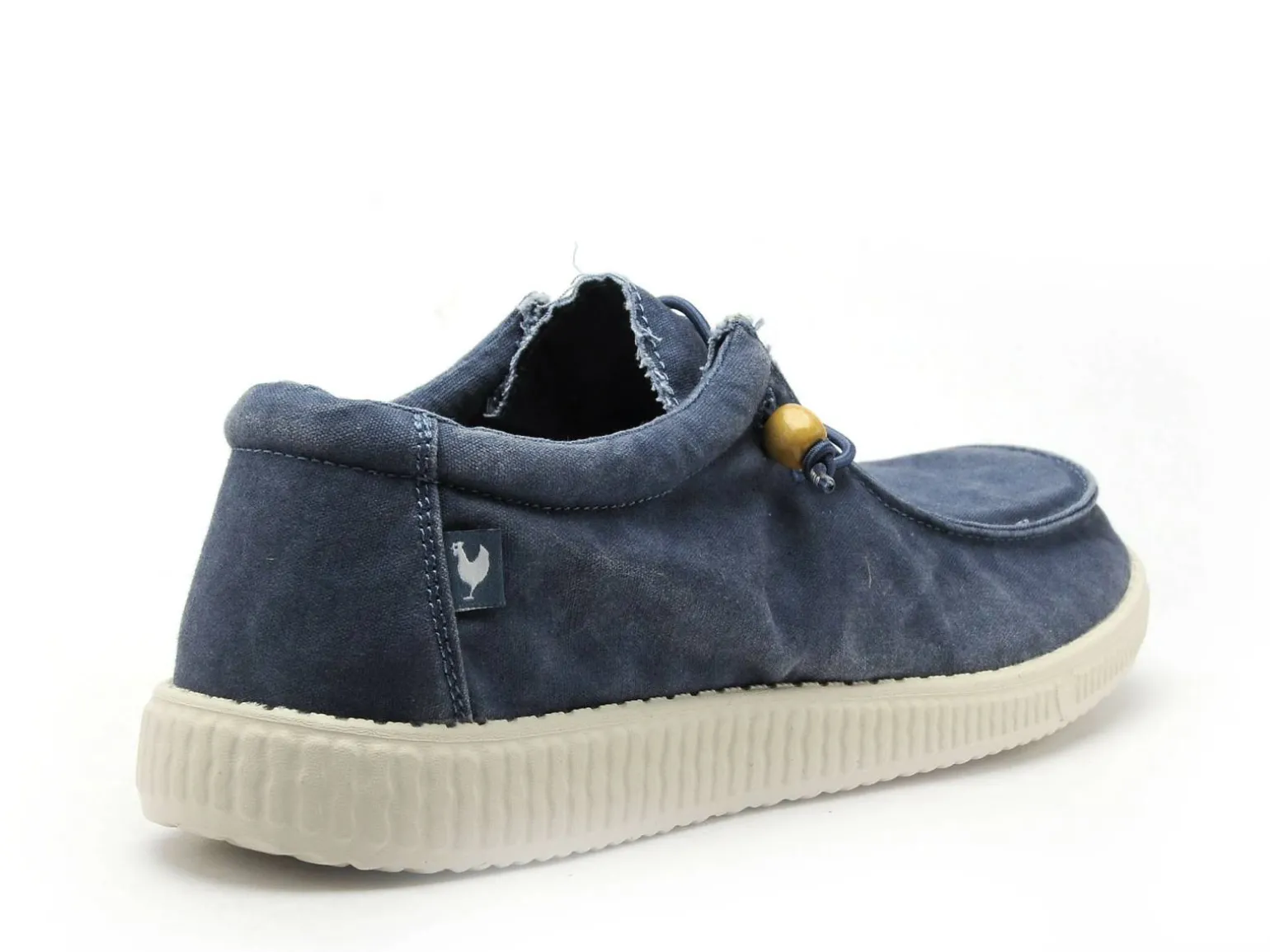 Pitas WALLABI WASHED Bleu Mocassins Homme