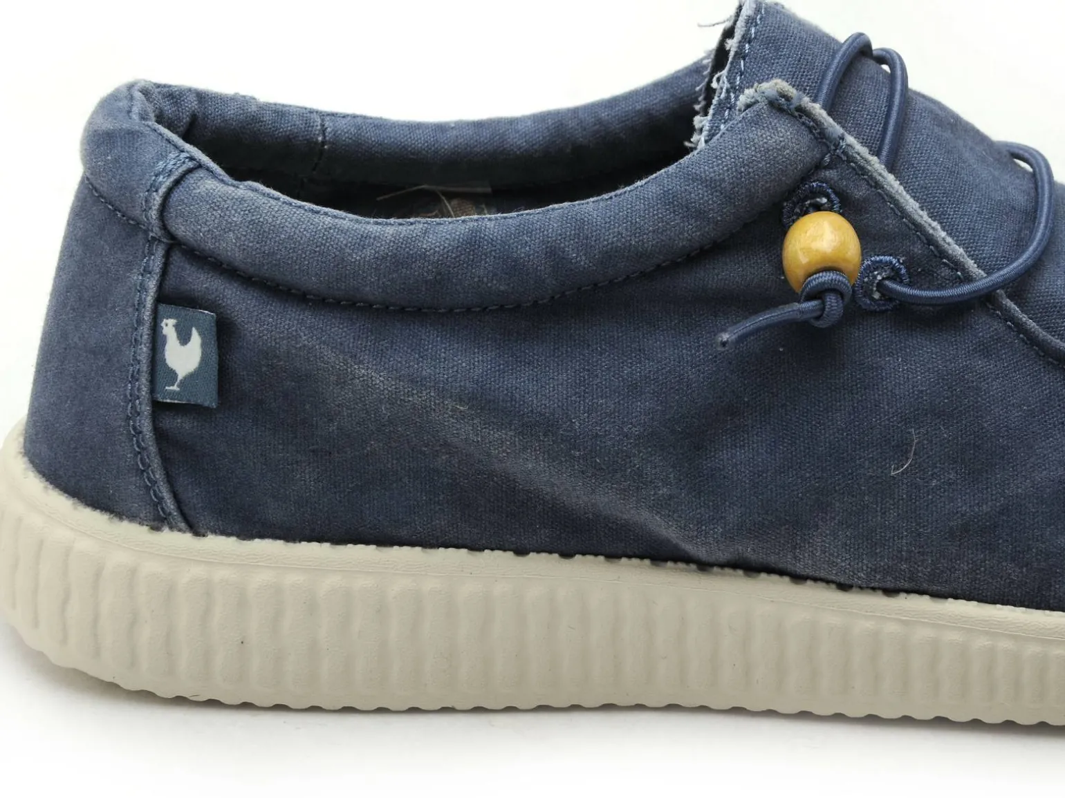 Pitas WALLABI WASHED Bleu Mocassins Homme